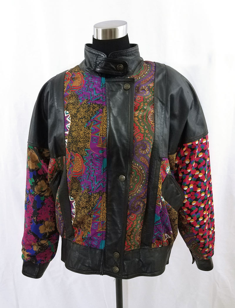 Pelle Leather & Nylon Printed Jacket
